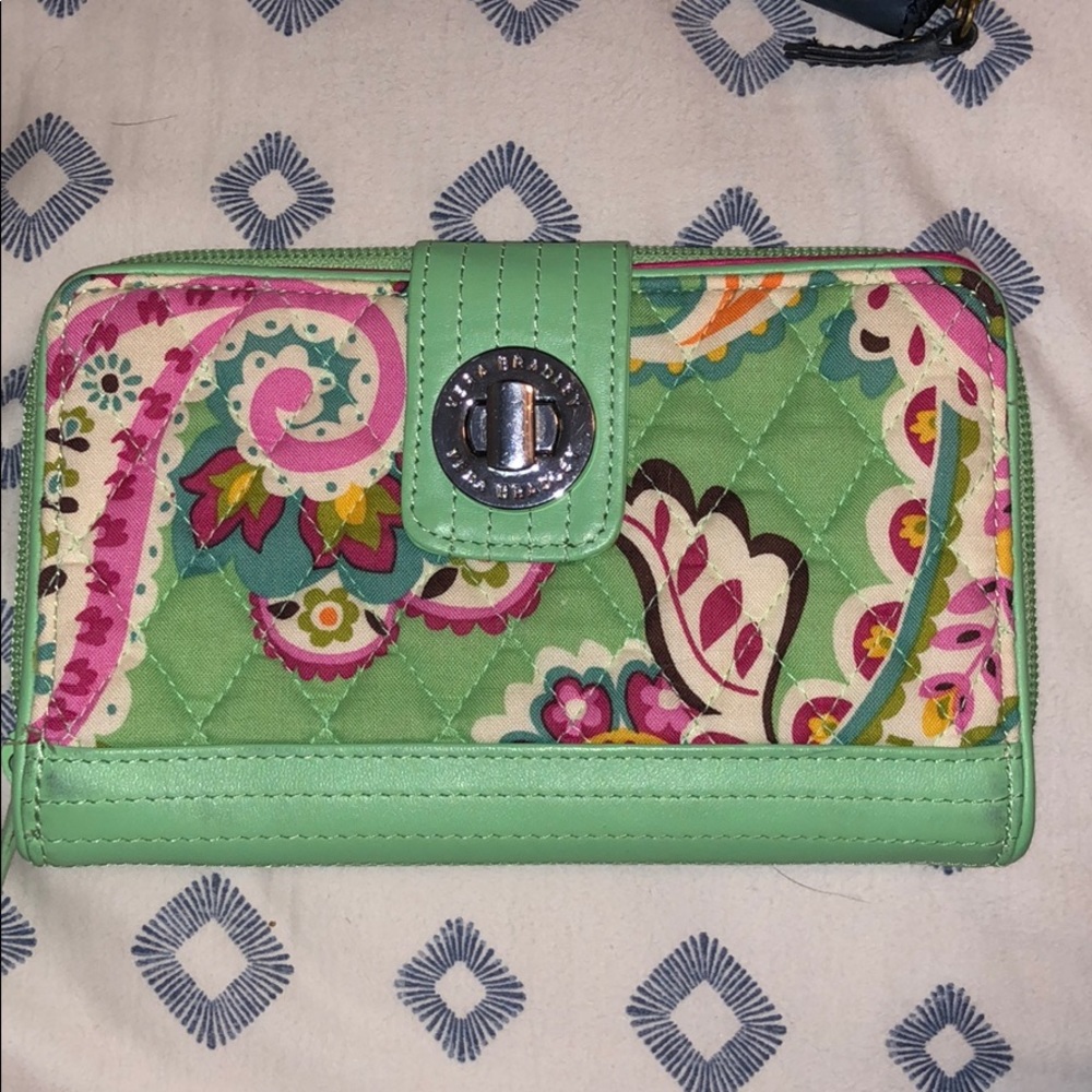 Vera Bradley zip and clasp closure wallet